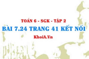 Bài 7.24 trang 41 Toán 6 Tập 2 Kết nối tri thức